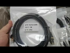 Cat7 SFTP Bare Copper Conductor; 26awg (7x0.16mm);PVC jacket ;OD:6.0mm; Color: black RJ45 Connector: